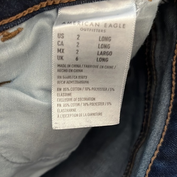 America Eagle Super Hi-Rise Dark blue Jegging Size 2 long - Picture 4 of 8